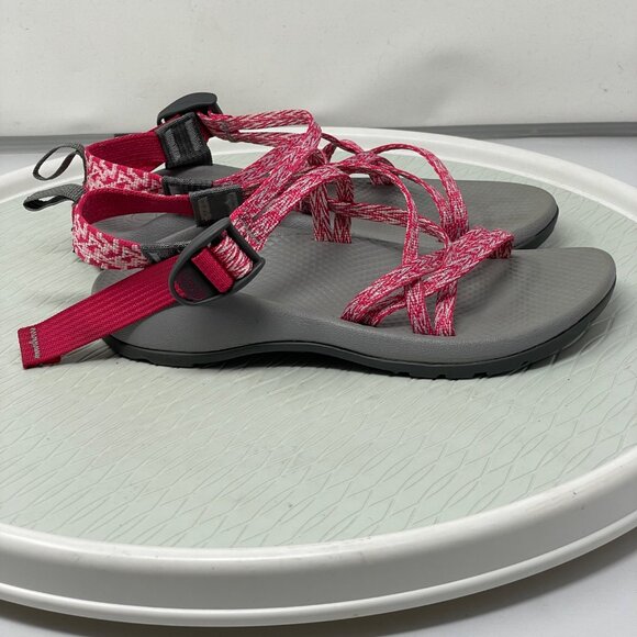 Chaco ZX1 Sandals Ecotread Sport Open Toe Outdoor Hiking Outdoor Pink Size 5 - Picture 4 of 12